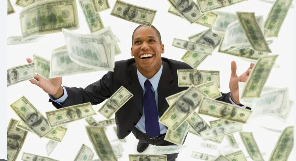 Person taking lots of money